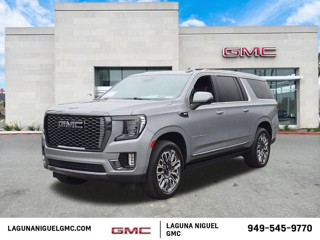 2023 GMC Yukon XL Denali Ultimate in Sterling Metallic — front three-quarter view