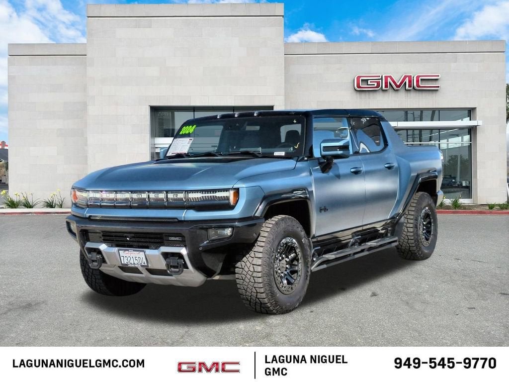 2024 GMC HUMMER EV Pickup 3X OMEGA LIMITED EDITION in Neptune Blue Matte — front three-quarter view