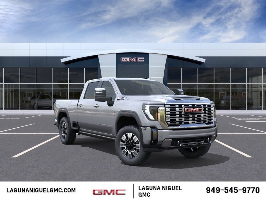 2026 GMC Sierra 2500 HD Denali in Sterling Metallic — front three-quarter view