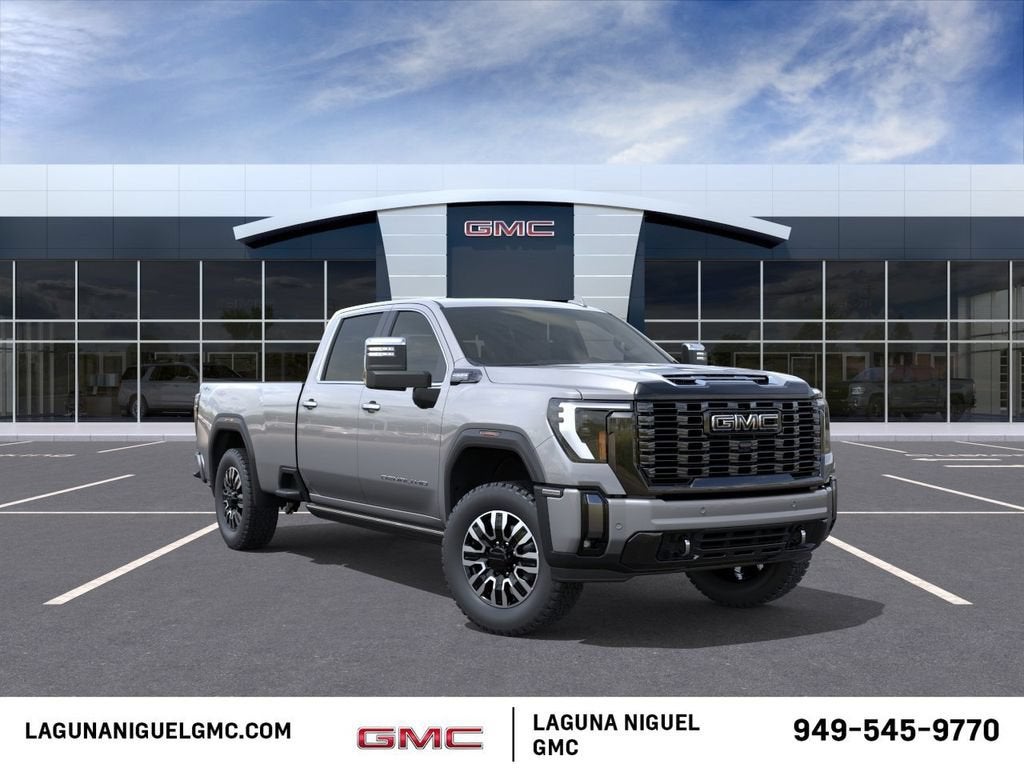 2026 GMC Sierra 2500 HD Denali Ultimate in Sterling Metallic — front three-quarter view