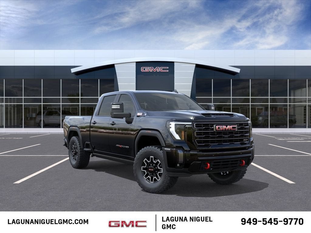 2026 GMC Sierra 2500 HD AT4X in Onyx Black — front three-quarter view