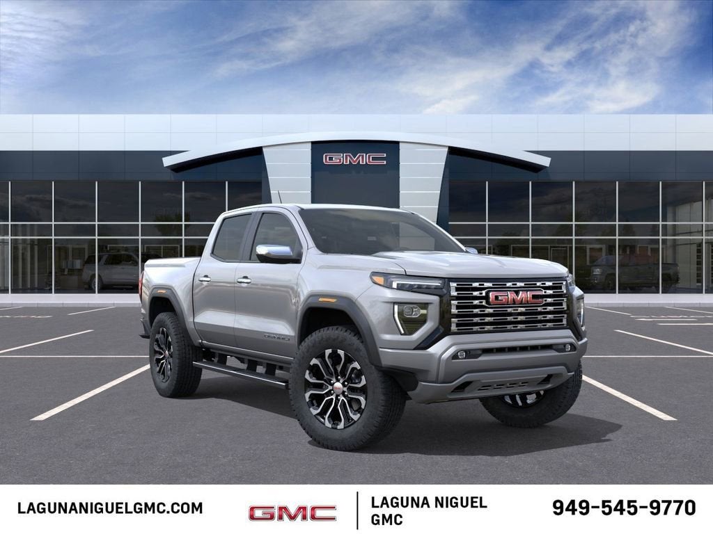 2026 GMC Canyon Denali in Sterling Metallic — front three-quarter view
