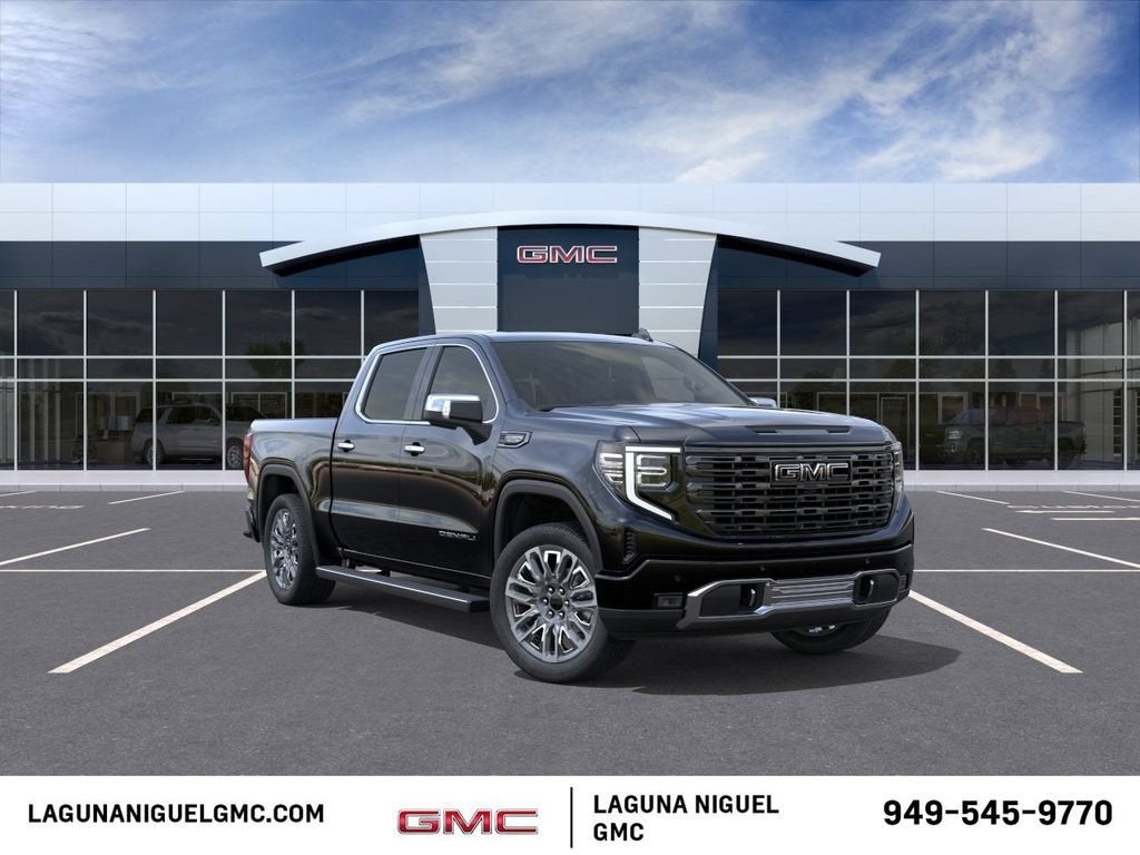 2026 GMC Sierra 1500 Denali Ultimate in Onyx Black — front three-quarter view