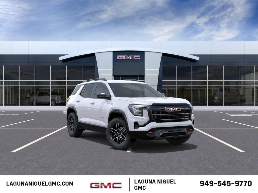 2027 GMC Terrain AWD AT4 in Summit White — front three-quarter view
