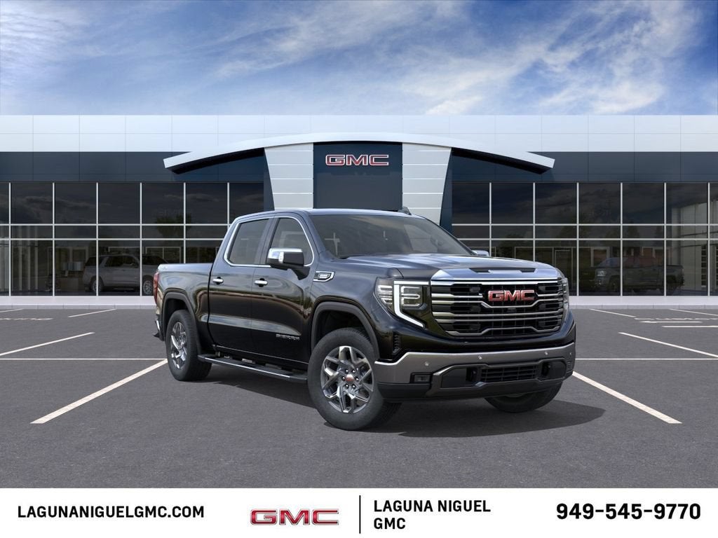 2026 GMC Sierra 1500 SLT in Onyx Black — front three-quarter view