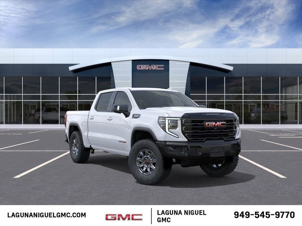 2026 GMC Sierra 1500 AT4X in Summit White — front three-quarter view