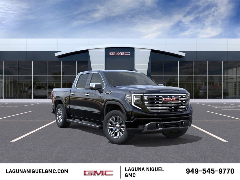 2026 GMC Sierra 1500 Denali in Onyx Black — front three-quarter view