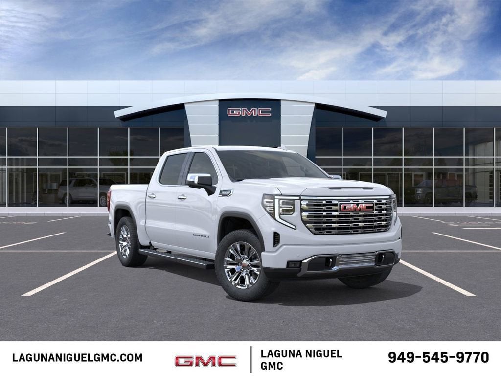2026 GMC Sierra 1500 Denali in Glacier White Tricoat — front three-quarter view