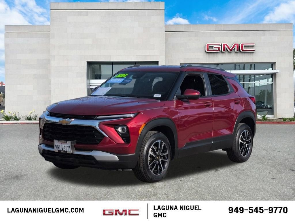 2024 Chevrolet Trailblazer LT in Crimson Metallic — front three-quarter view